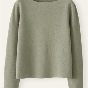 Chic Sage Green Women's Crew Neck Sweater